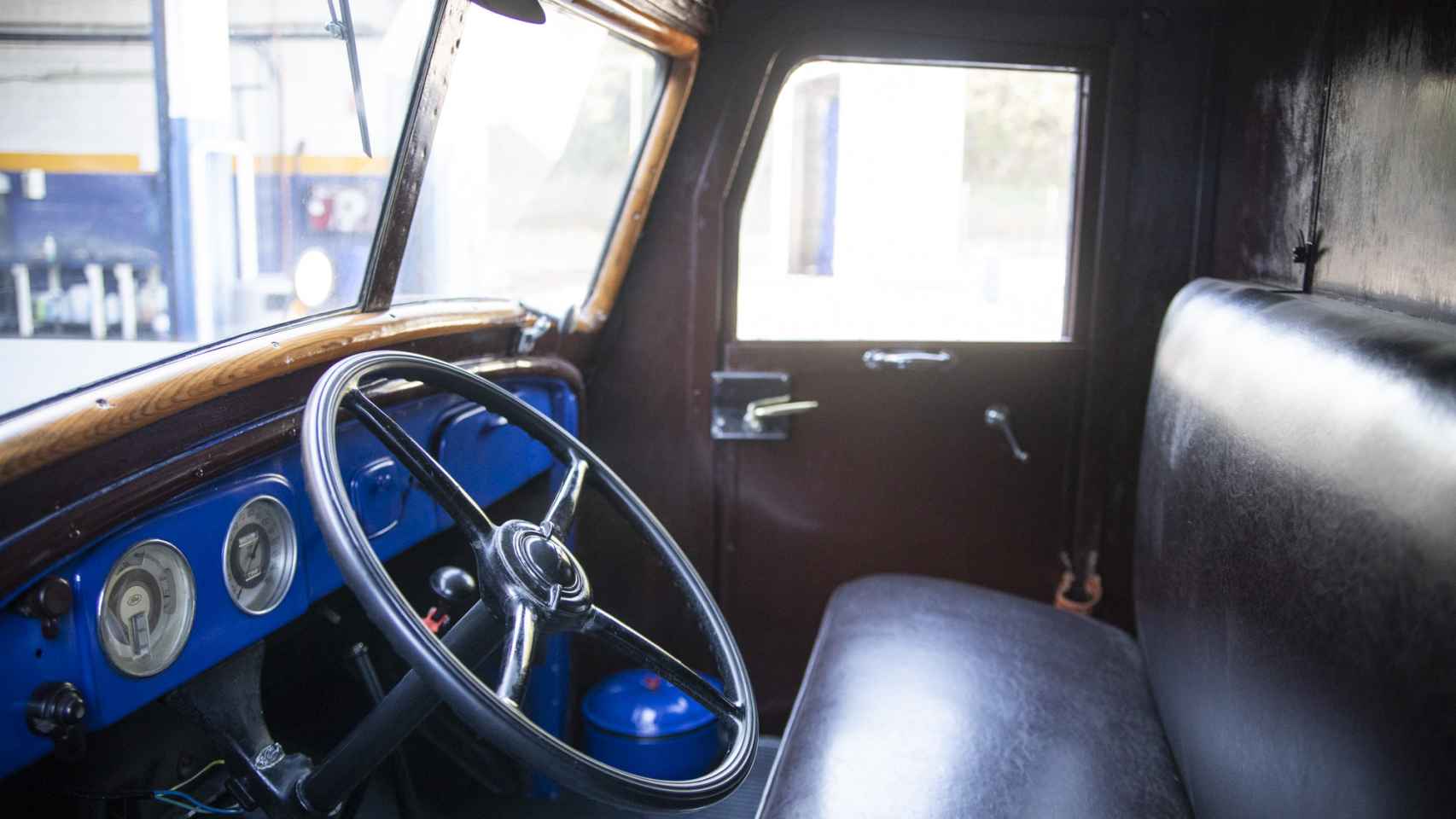 Imagen de la cabina del camión que Franco utilizó como comedor