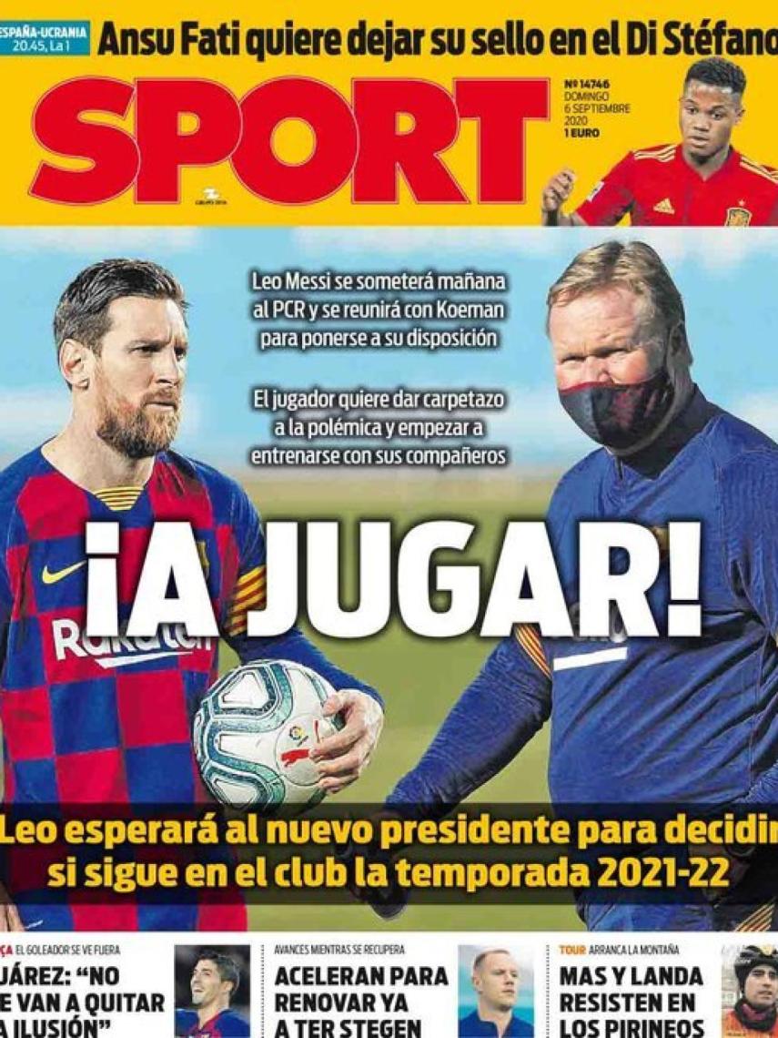 La Portada Del Diario Sport 06 09 2020