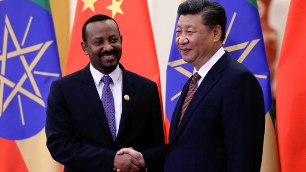 Abiy Ahmed y el presidente chino, Xi Jinping.