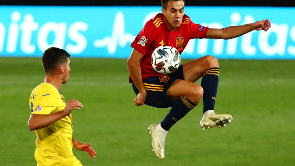 Sergio Reguilón, en su debut con la selección española