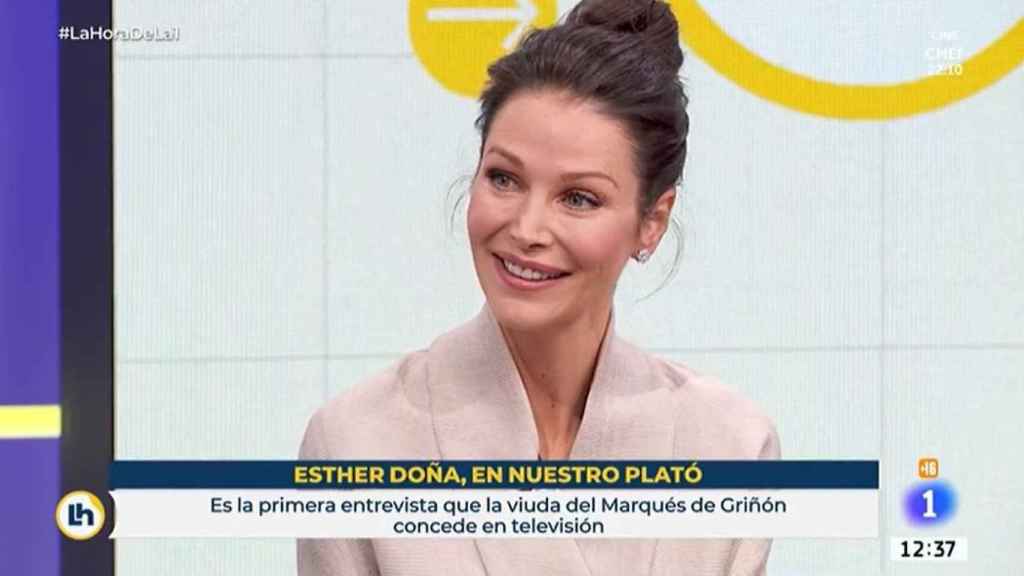 Esther Doña durante su debut en 'La hora de la 1'.