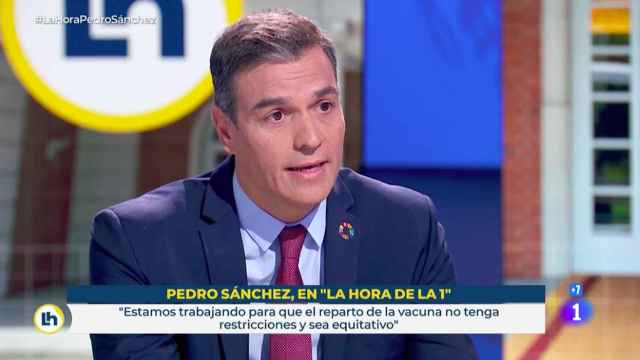 El presidente del Gobierno, Pedro Sánchez, en RTVE.