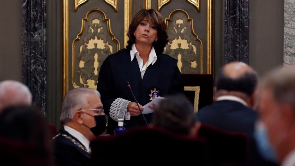 La Fiscal General del Estado, Dolores Delgado, este lunes.