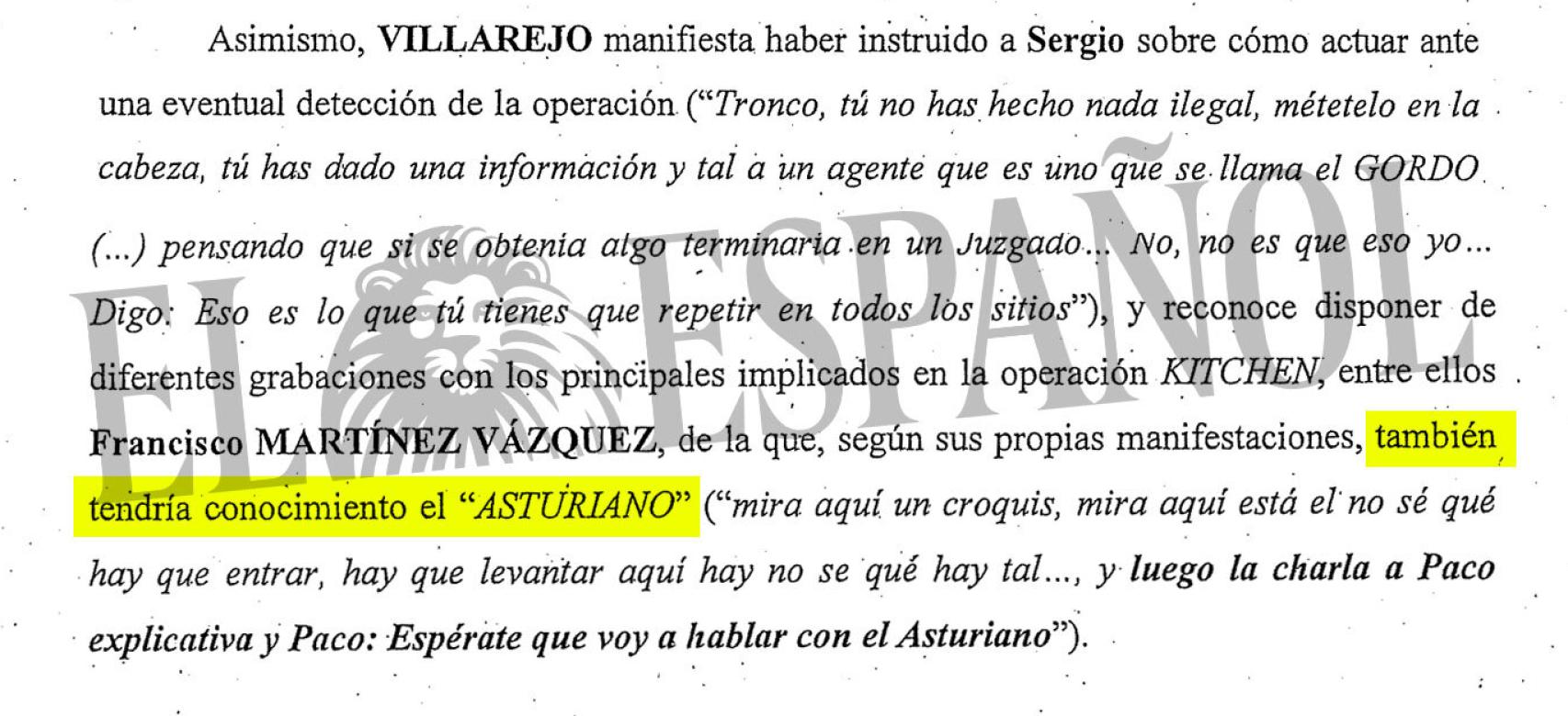 Villarejo asesora al chófer de Bárcebas sobre cómo actuar si le detienen.