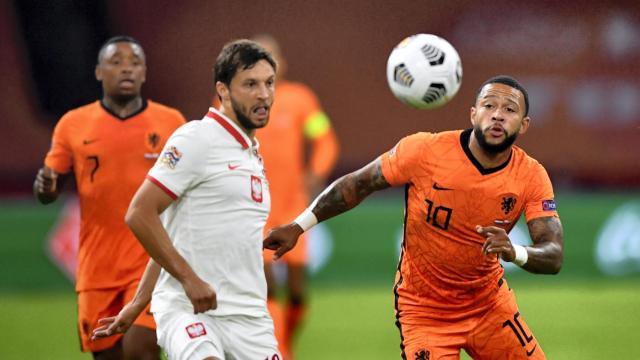 Memphis Depay, con la selección de Holanda