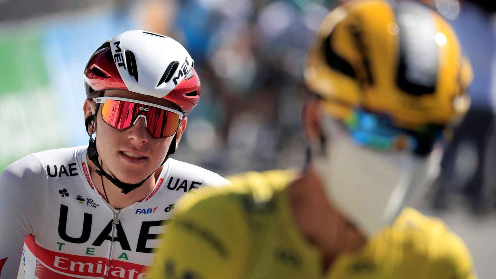 Tadej Pogacar y Primoz Roglic en el Tour de Francia de 2020