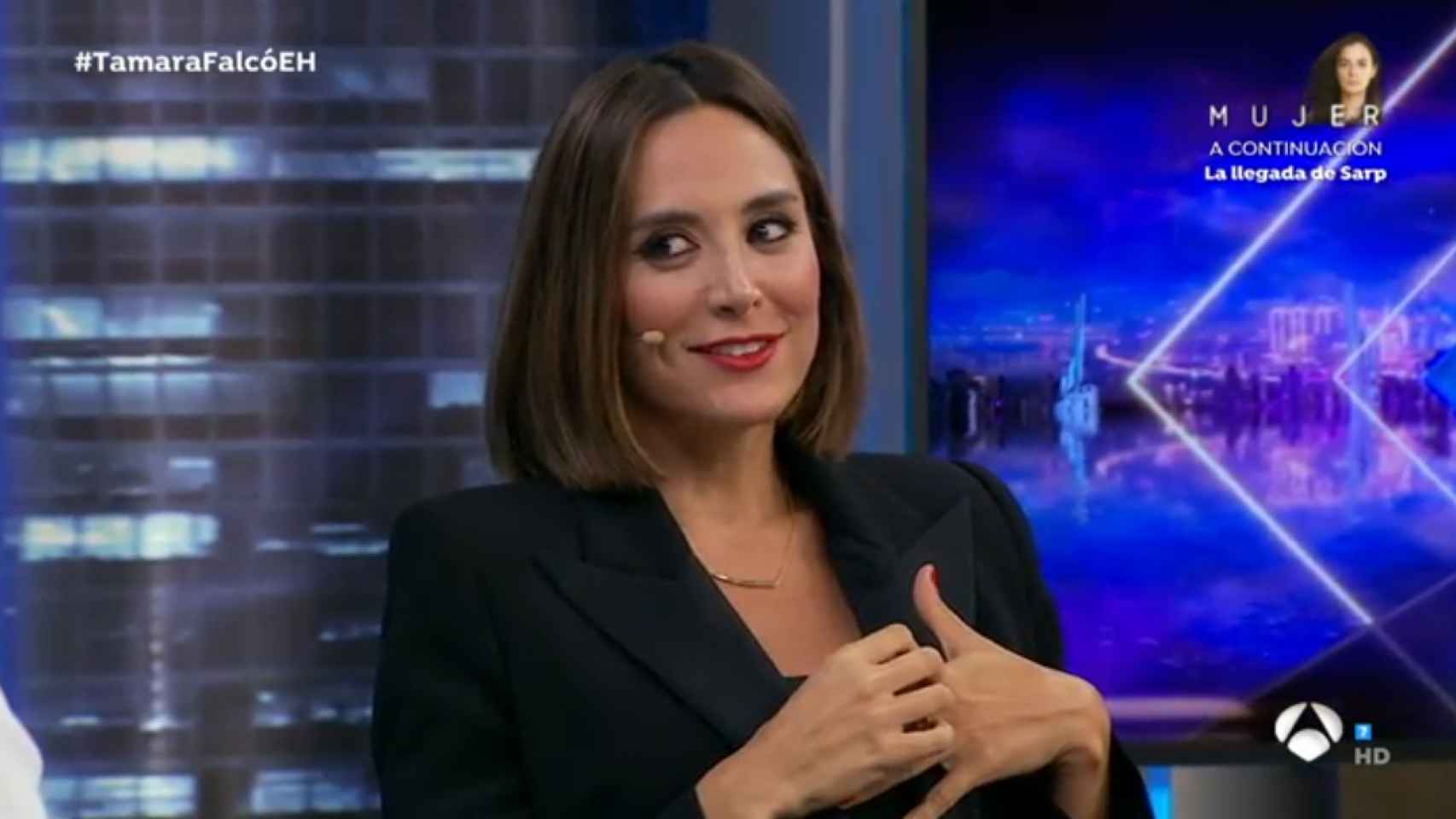 Tamara Falcó, durante la entrevista en 'El Hormiguero'.