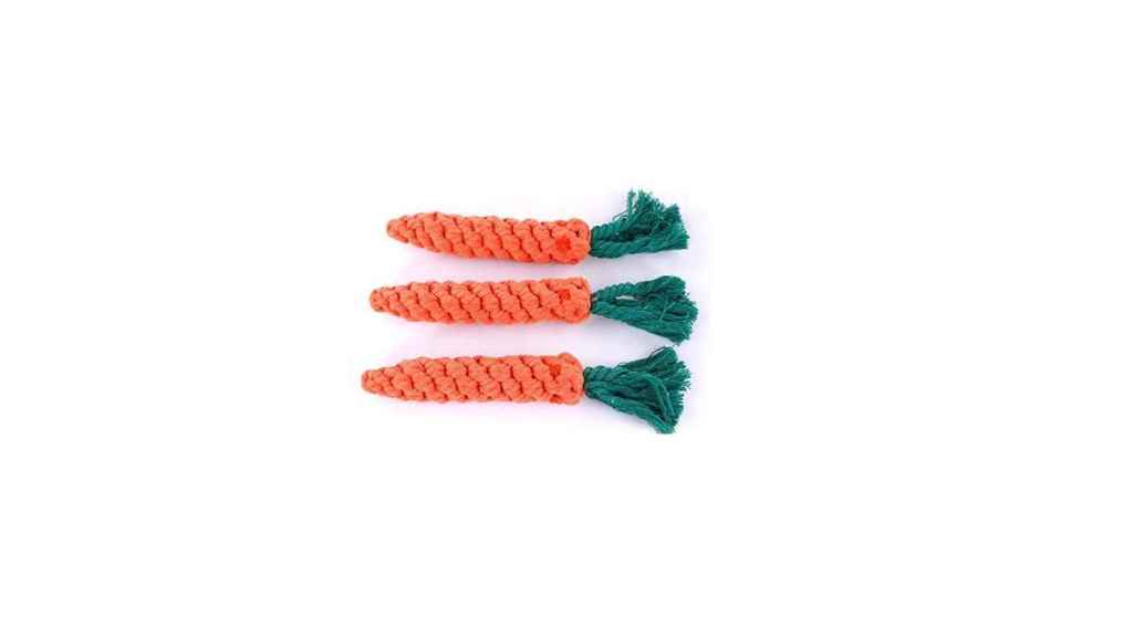 Peluche de cuerda de algodón en forma de zanahoria