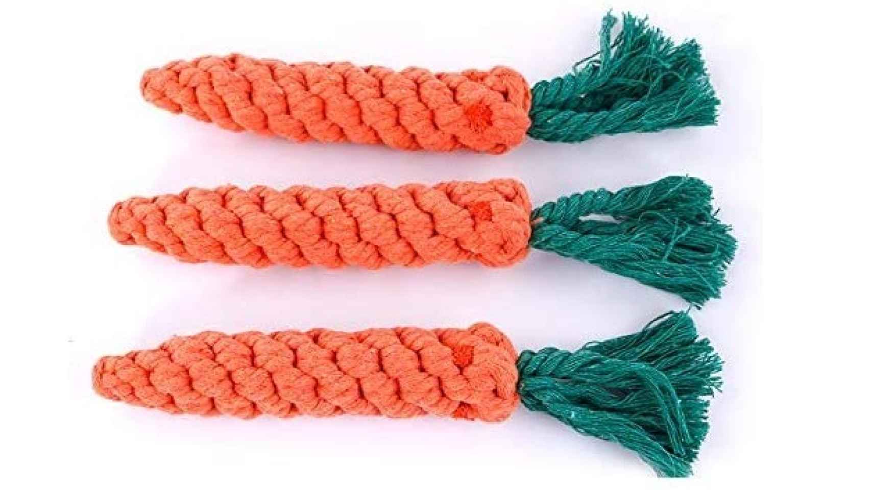 Peluche de cuerda de algodón en forma de zanahoria