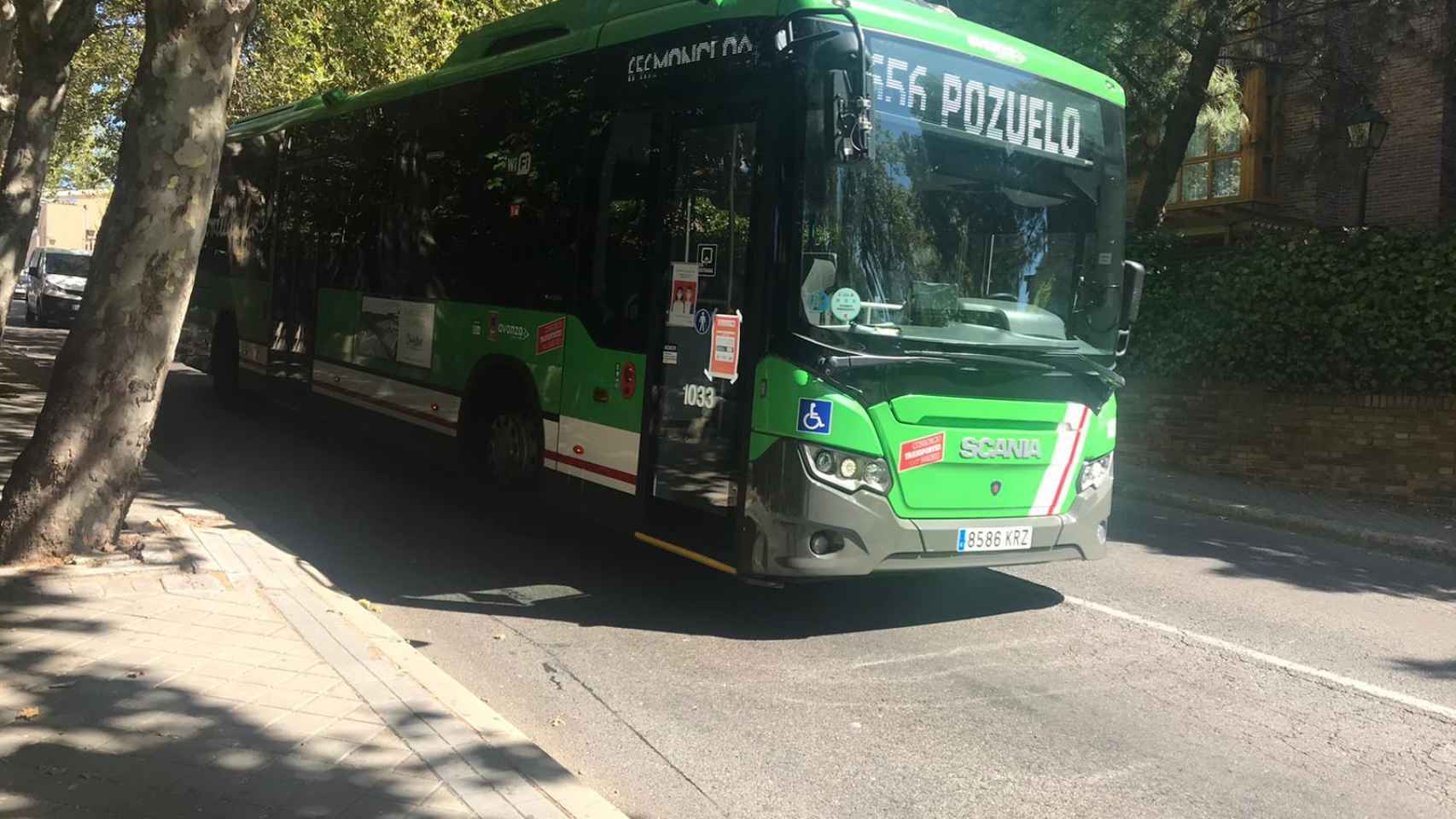 Autobús de la línea 656 que conecta Madrid y Pozuelo