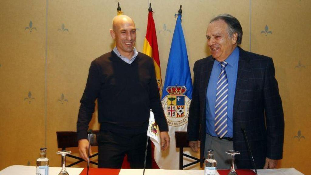 Luis Rubiales y Óscar Fle