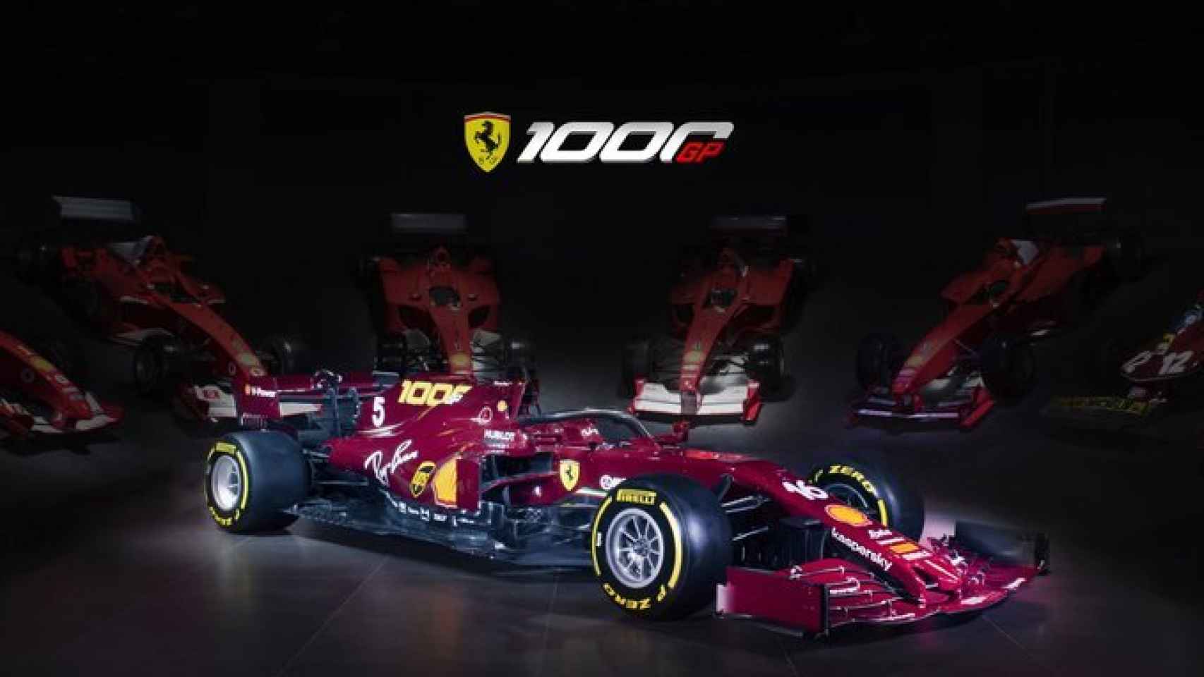 Coche de Ferrari con un diseño especial para el GP de Italia