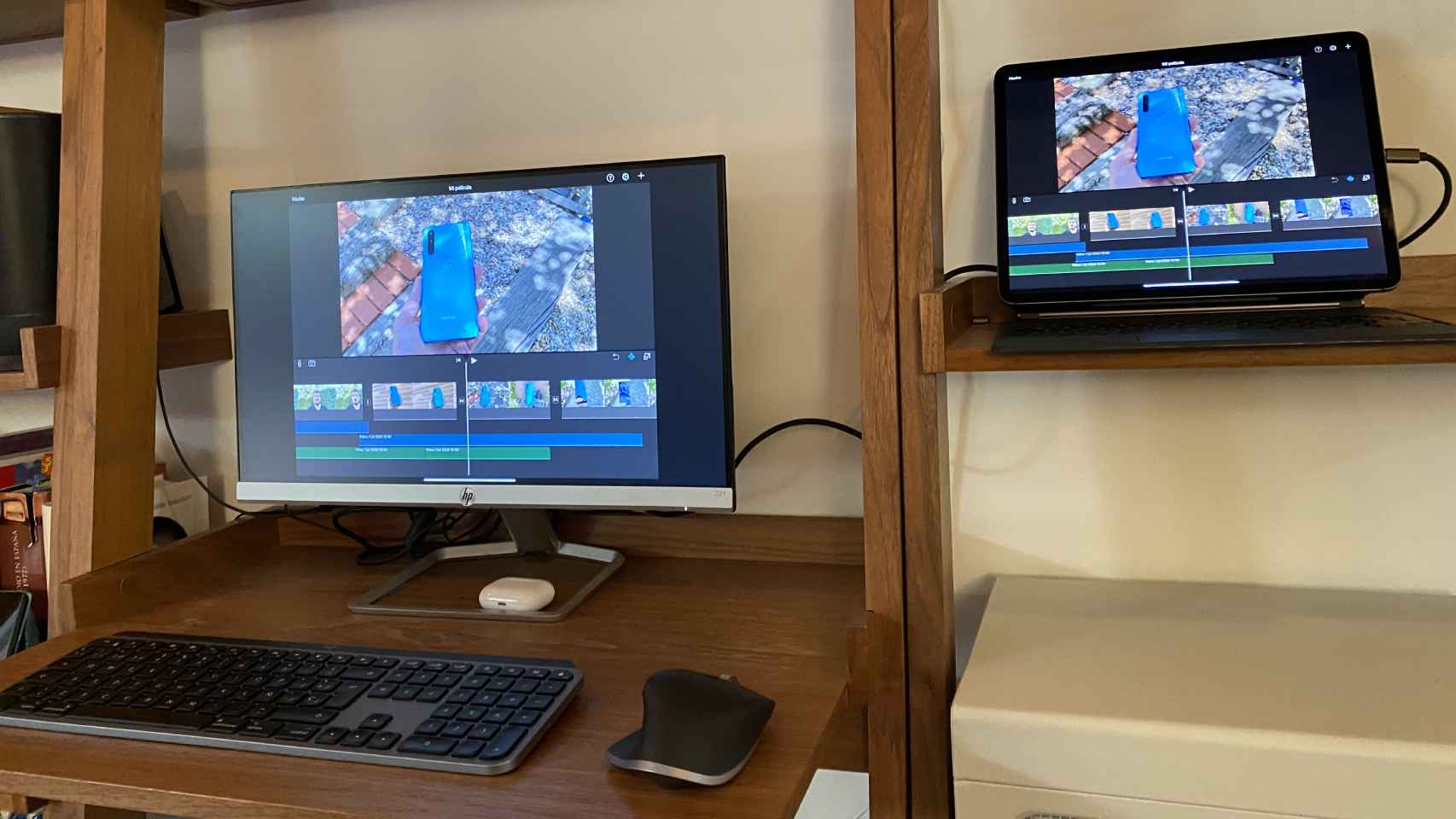 iPad Pro conectado a un monitor