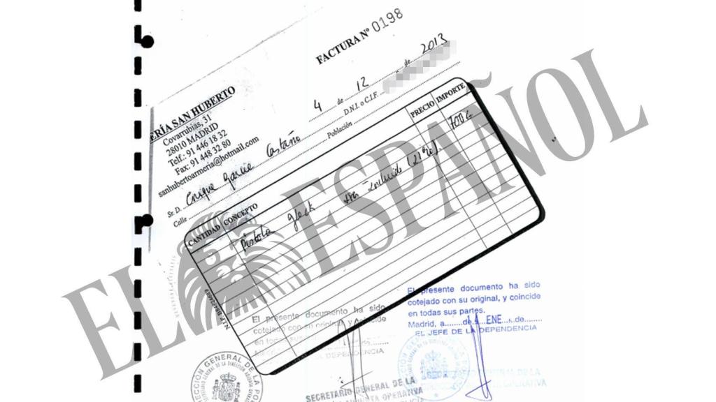 La pistola que le compraron al chófer, cargada a los fondos reservados del estado.