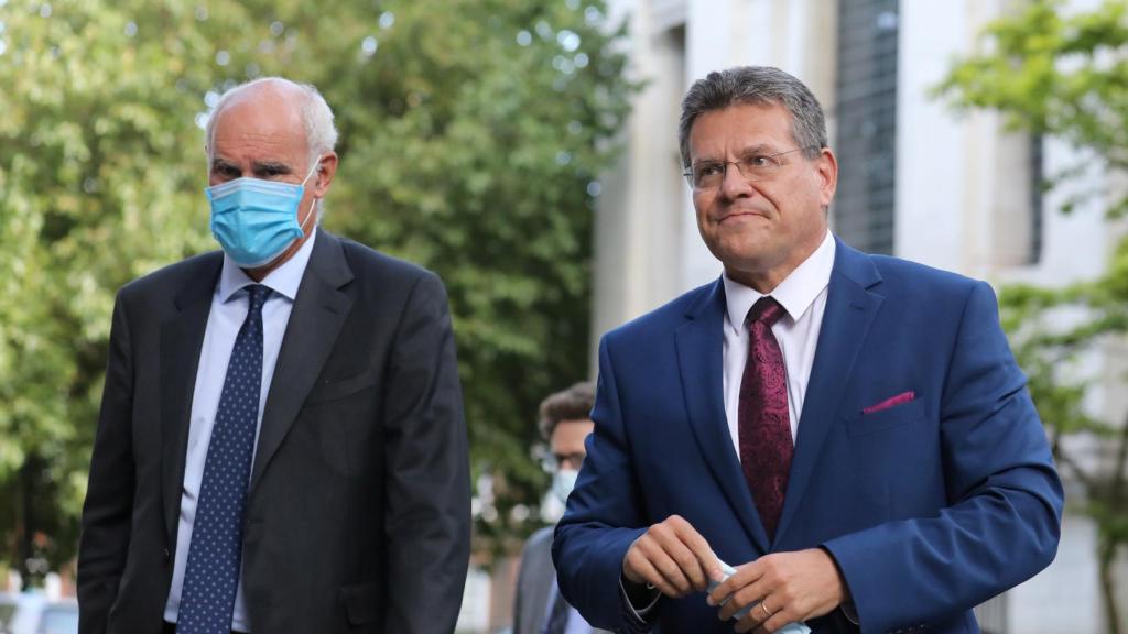 El vicepresidente de la Comisión, Maros Sefcovic, durante su visita a Londres este jueves