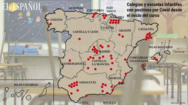 El mapa de los 70 colegios ya afectados por la Covid: la falta de profesores lleva al cierre del centro