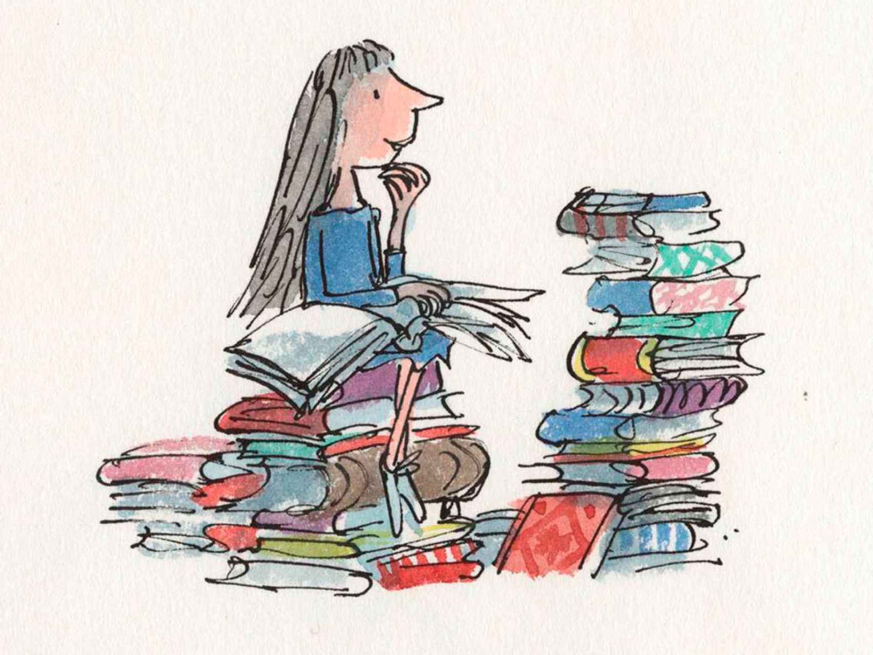 Matilda, por Quentin Blake, para Roald Dahl.