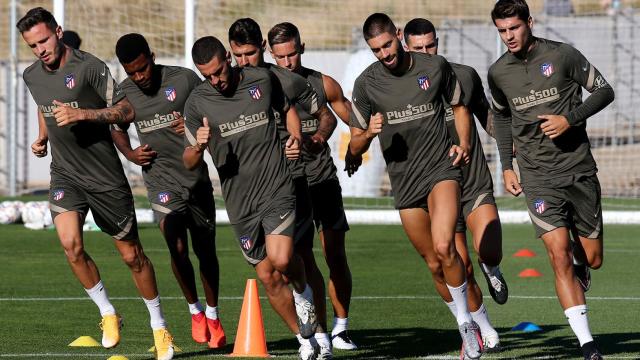 Los jugadores del Atleti se entrenan en San Rafael