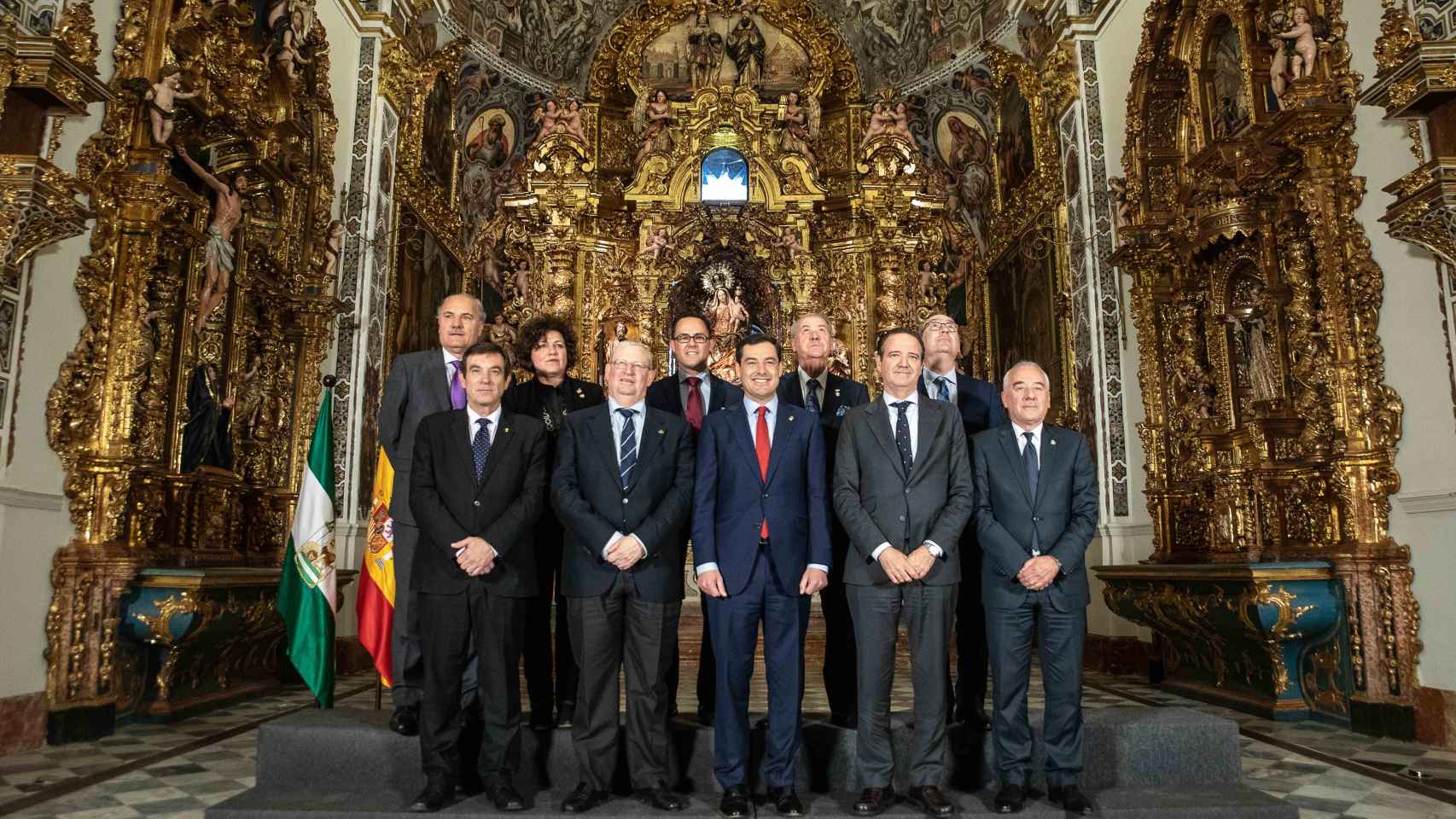 Recepción de Juanma Moreno a los presidentes de consejos y agrupaciones de cofradías
