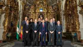 Recepción de Juanma Moreno a los presidentes de consejos y agrupaciones de cofradías