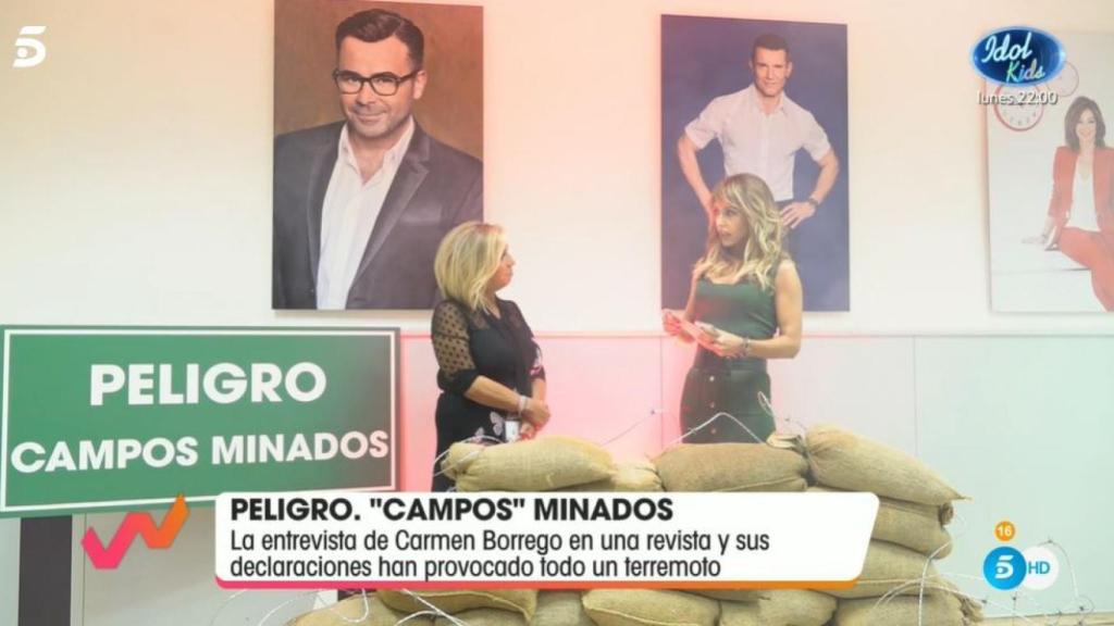 Carmen Borrego y Emma García al comienzo del programa.