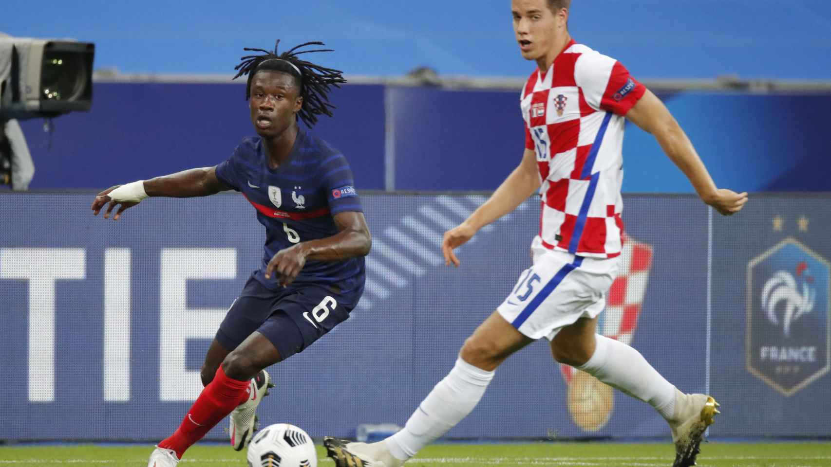 Camavinga durante un partido de Francia contra Croacia