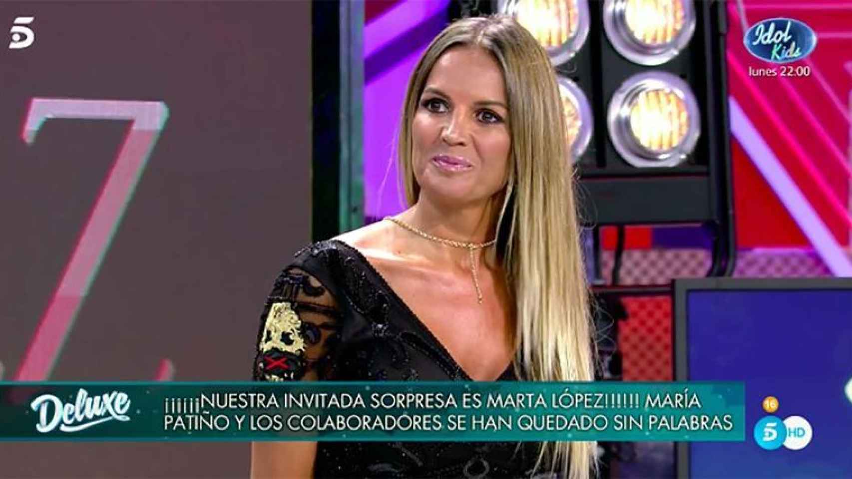 Marta López durante su regreso a 'Sábado Deluxe'.