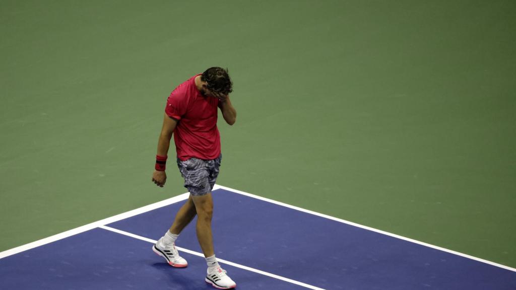 Thiem, tras ganar el partido a Zverev.