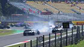 Uno de los accidentes del Gran Premio de la Toscana