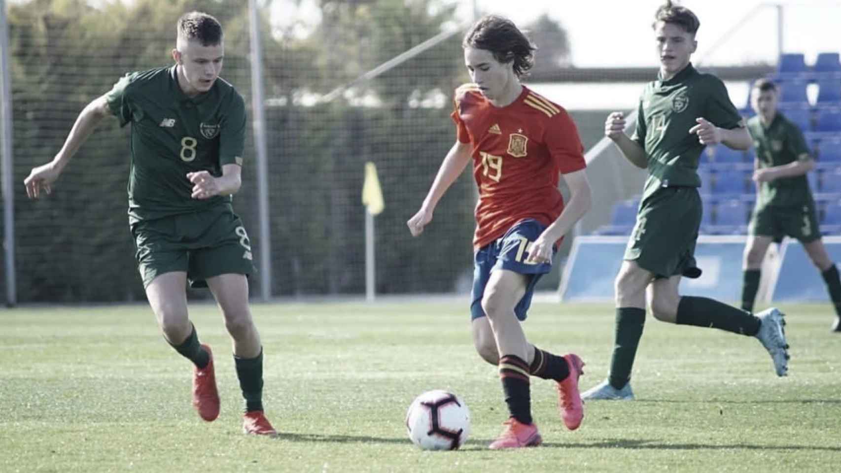 Adam Arvelo, con la selección de España sub15