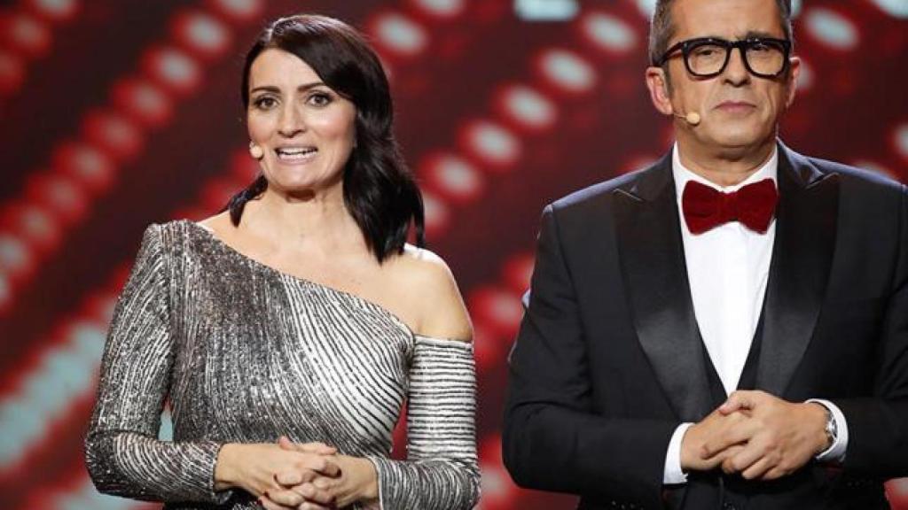 Silvia Abril y Andreu Buenafuente presentando la gala de los premios Goya.