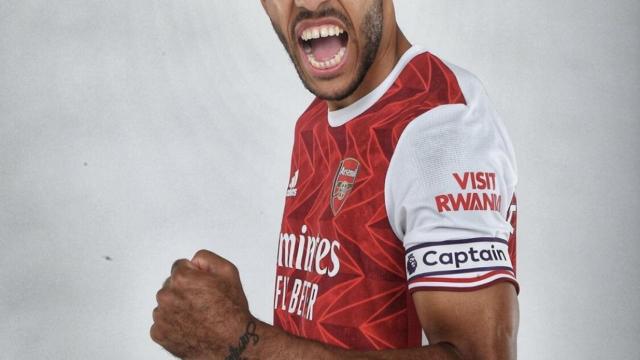 Pierre-Emerick Aubameyang, con el Arsenal. Foto: Twitter (@ArsenalEspanol)