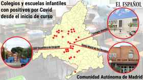 El mapa de los 33 colegios de Madrid ya afectados por la Covid: Hay ausencia de instrucciones a seguir
