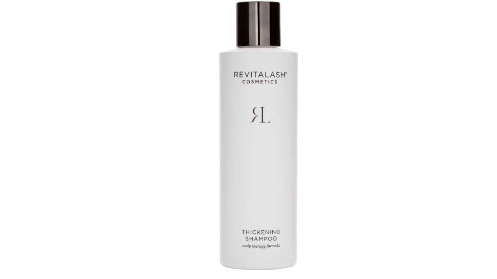 RevitaLash Thickening Shampoo exfolia el cuero cabelludo con ácido salicílico.