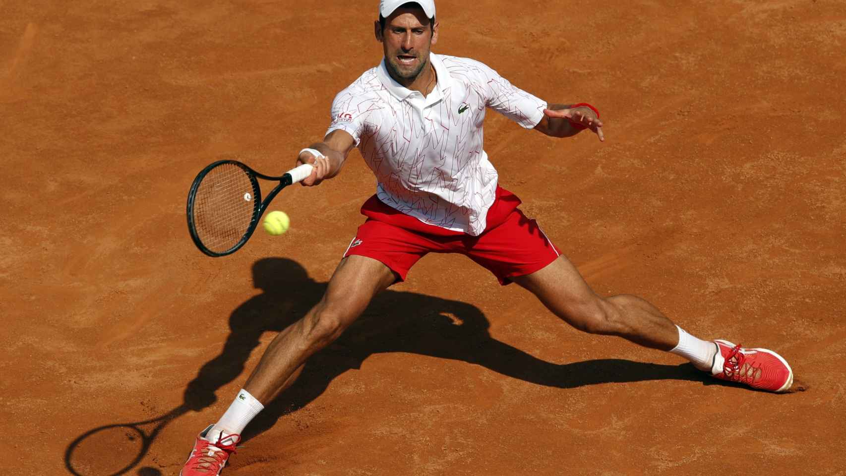 Djokovic, durante su estreno en Roma.