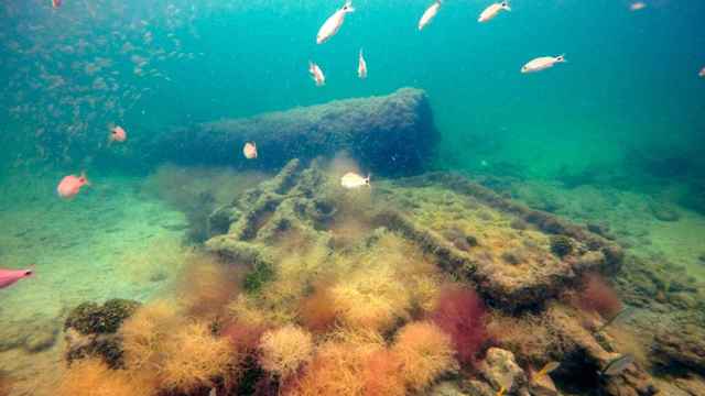 Los restos del barco de esclavistas descubierto en México.