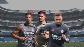Mariano, Jovic y Mayoral, jugadores del Real Madrid