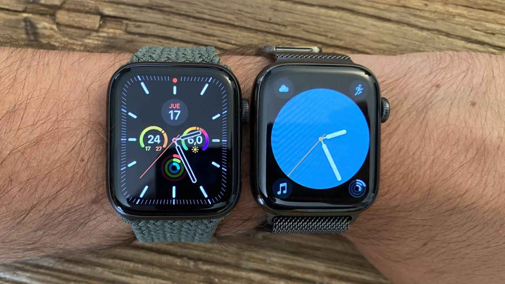 Apple Watch SE (izq.) y Watch Series 6 (der.)