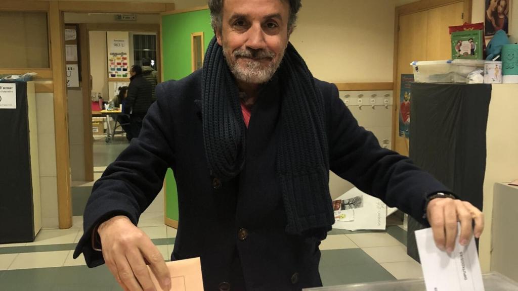 Carlos Fernández en las oficinas de Iberdrola.