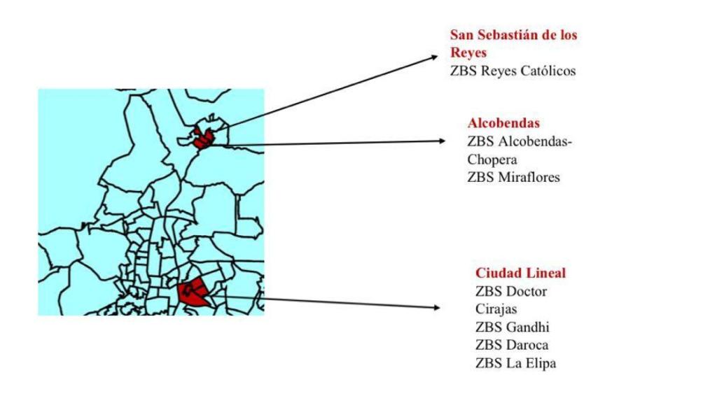 Zonas confinadas en Madrid desde el lunes