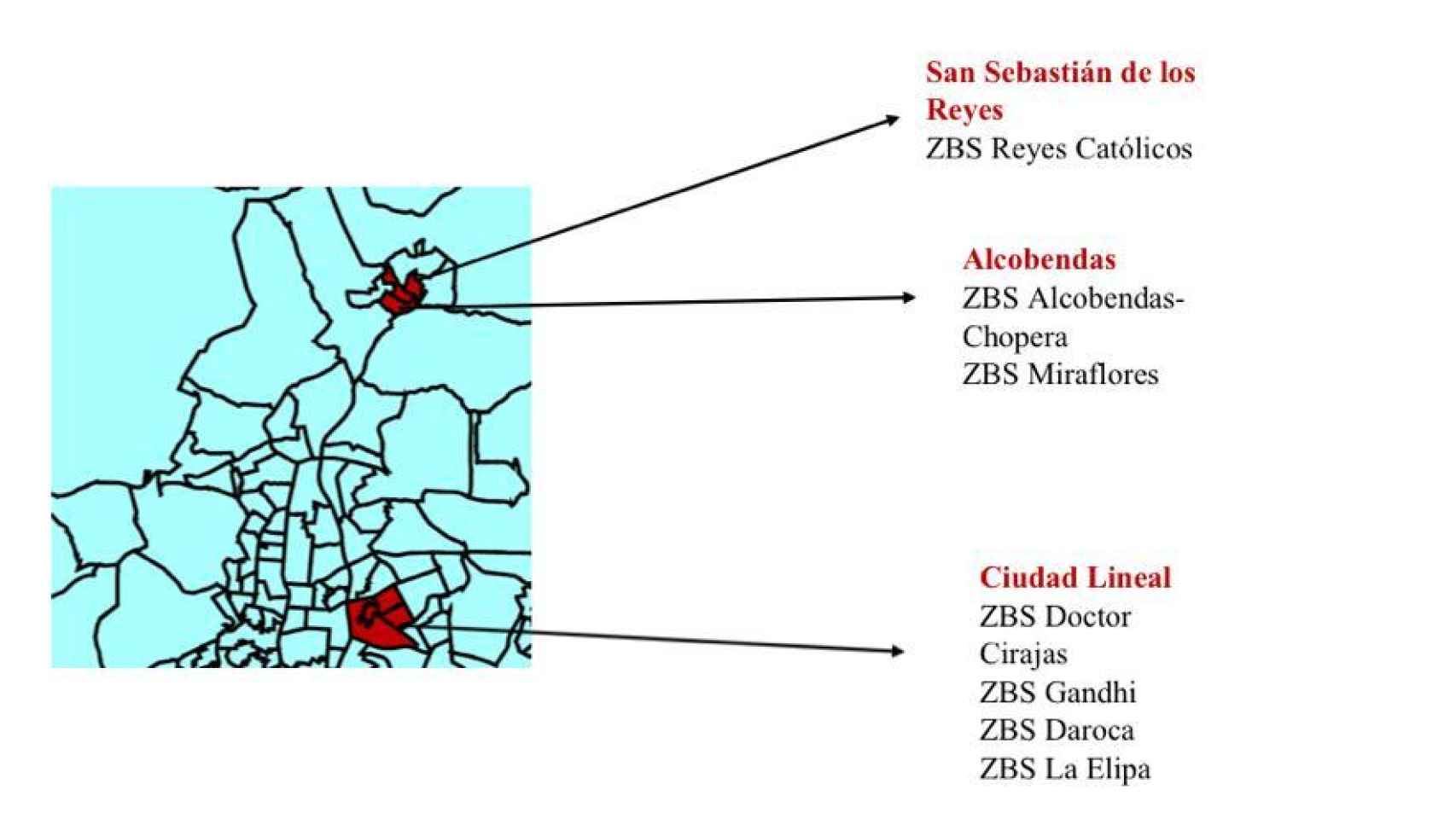 Zonas confinadas en Madrid desde el lunes