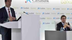 El consejero delegado de CaixaBank, Gonzalo Gortázar, ofrece los detalels de la fusión con Bankia.