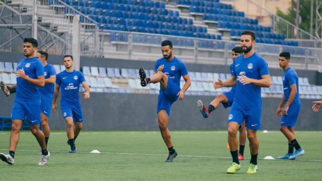Entrenamiento del UD Ibiza, club firmante