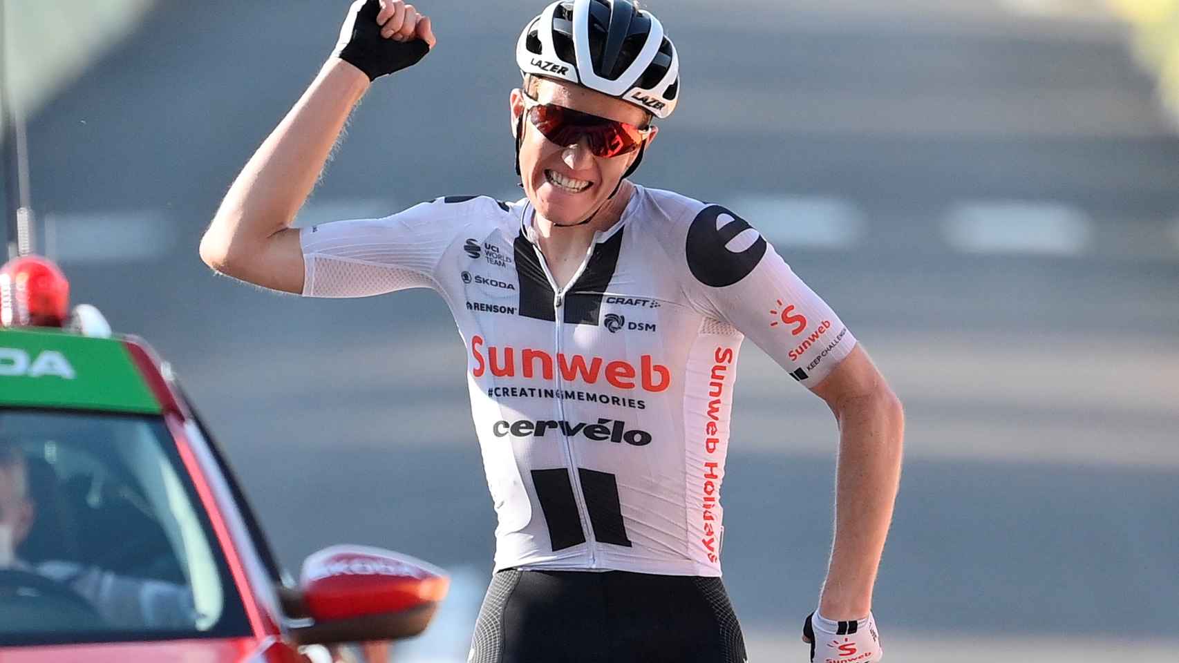 Andersen celebra su victoria en el Tour de Francia