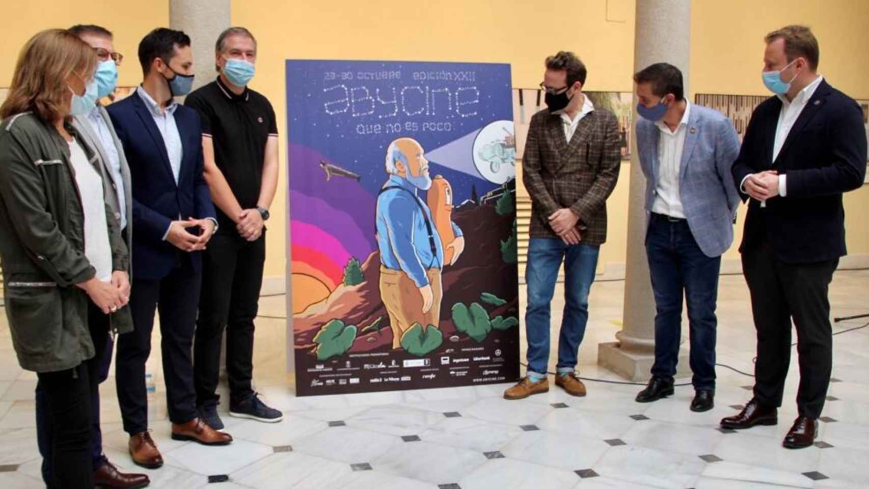 Presentación del cartel Abycine 2020, obra del humorista albaceteño Joaquín Reyes
