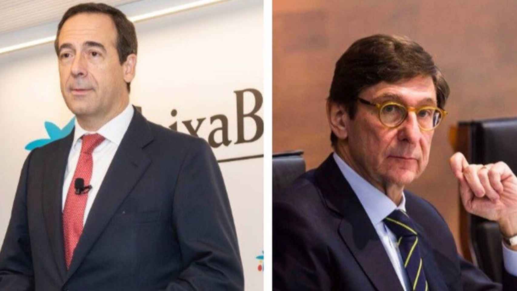Gonzalo Gortázar, consejero delegado de CaixaBank y José Ignacio Goirigolzarri, presidente de Bankia. Fotos: Europa Press