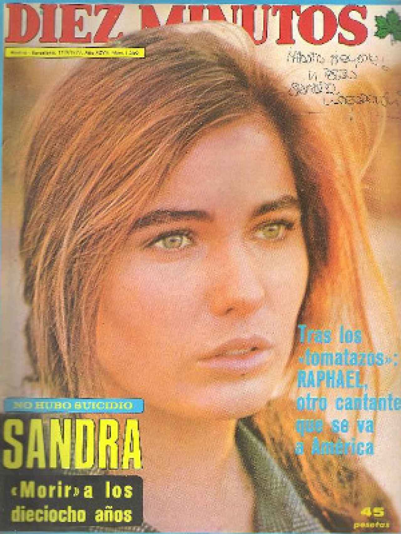 Sandra Mozarowsky en la portada de la revista 'Diez minutos'.
