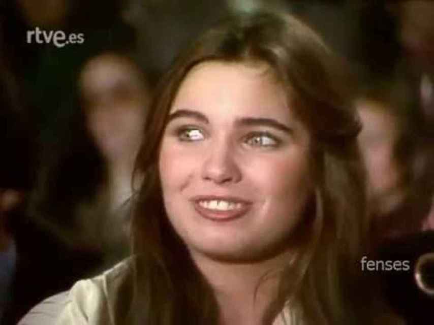 Sandra Mozarowsky en una entrevista en televisión en 1976.