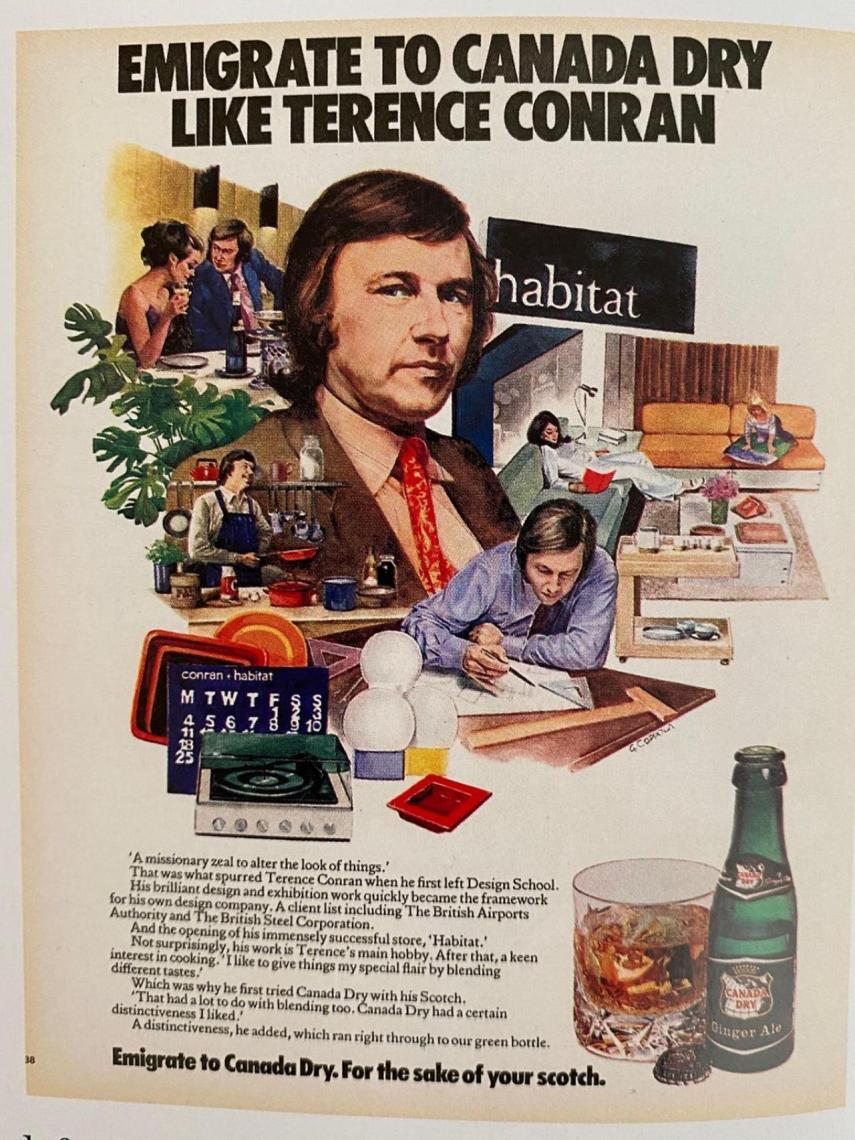 Conrad, convertido en sí mismo, en 'celebrity' publicitaria.