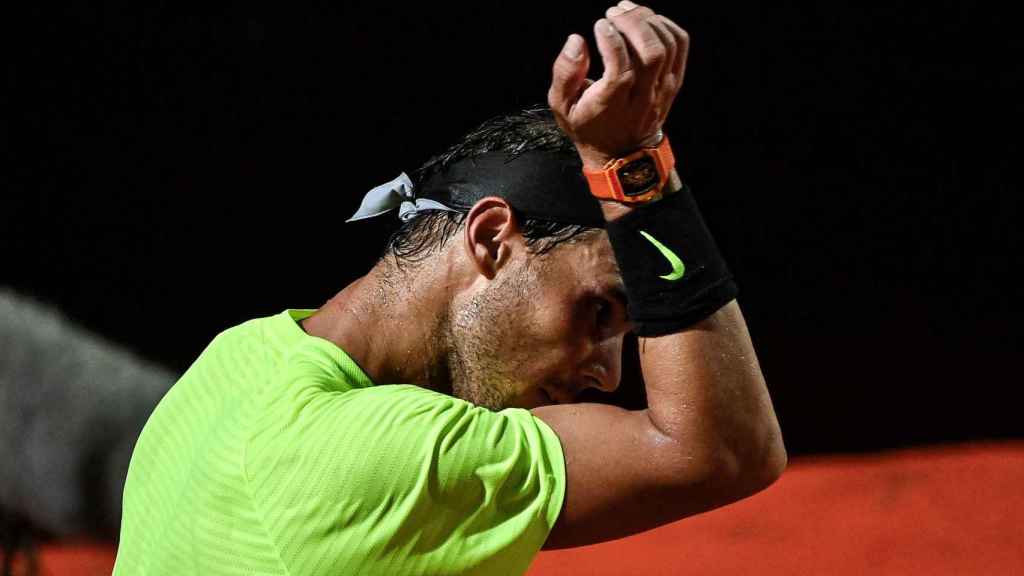 Rafa Nadal, durante el partido de cuartos de final del Masters 1.000 de Roma ante Diego Schwartzman